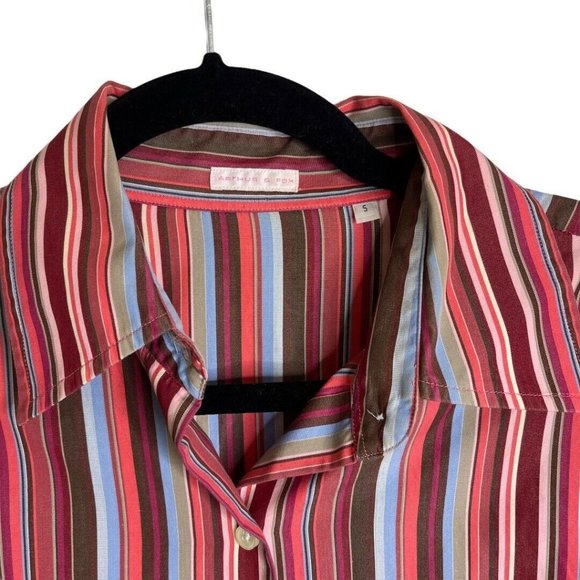 Arthur & Fox Long Sleeve Button Front Stripe Shirt - Picture 3 of 10